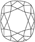 Oval diamond shape icon