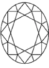 Cushion diamond shape icon