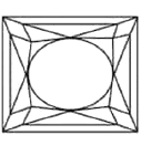 Emerald diamond shape icon