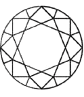 Round diamond shape icon