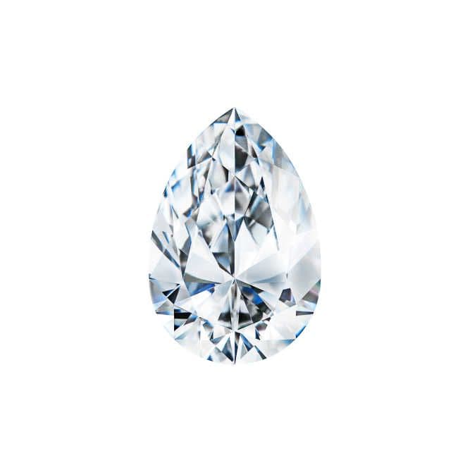 Pear diamond shape icon